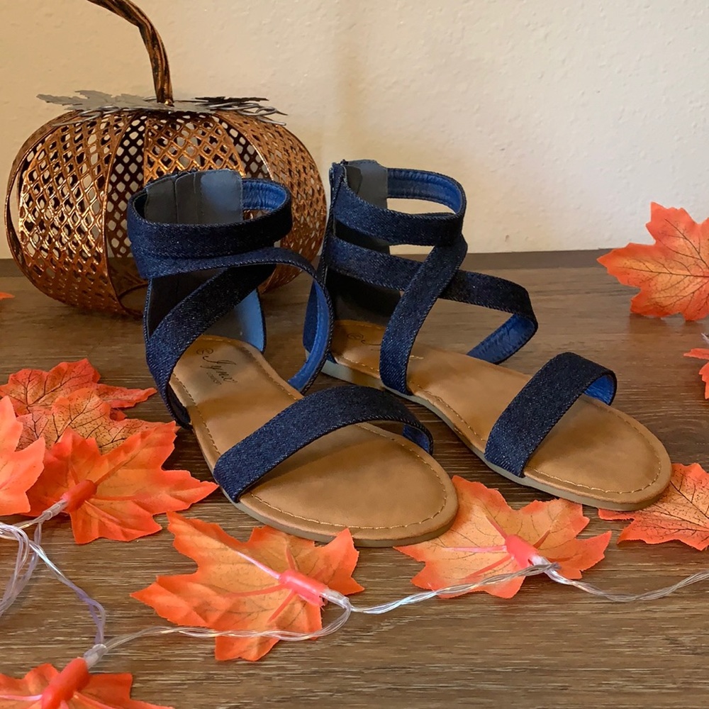 NEW DENIM LADIES WOMEN BLUE SANDALS